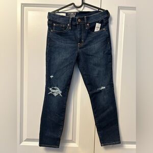 GAP skinny mid-rise ripped jeans